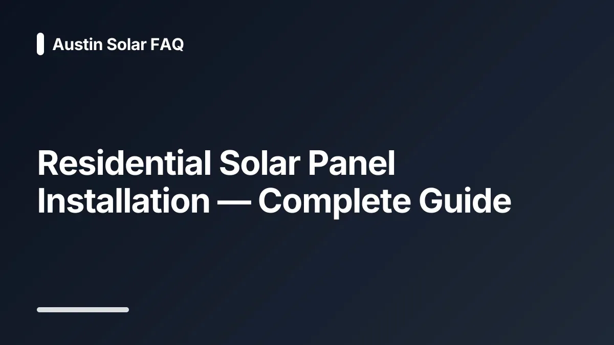 home solar installations