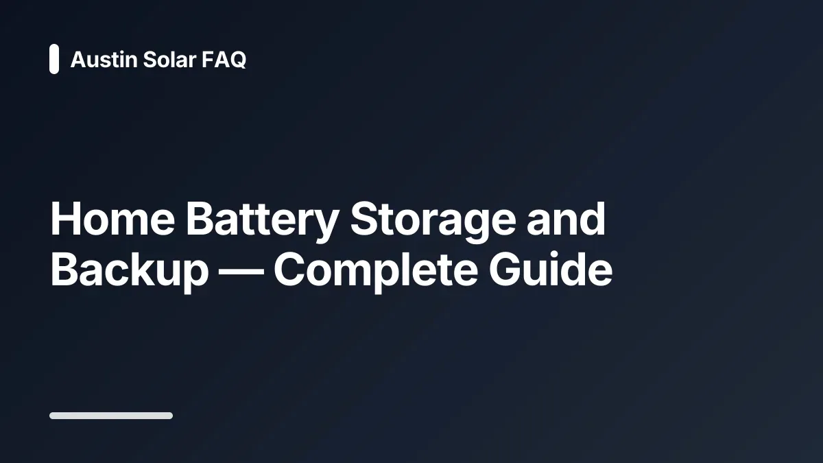 home battery storage backup